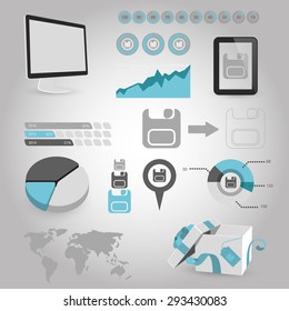 vector illustration of business and finance icon diskette