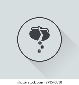 vector illustration of business and finance icon purse