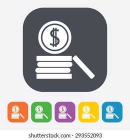 vector illustration of business and finance icon dollar coins