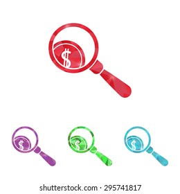 vector illustration of business and finance icon lens