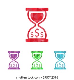 vector illustration of business and finance icon time is money
