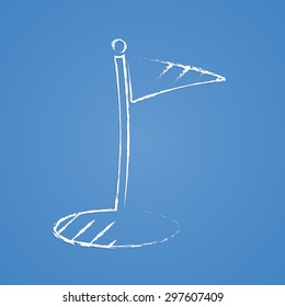vector illustration of business and finance icon golf