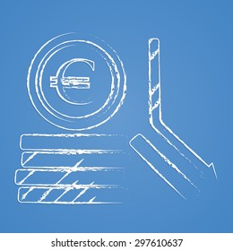 vector illustration of business and finance icon euro coins