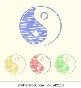 vector illustration of business and finance icon yin yang