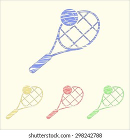 vector illustration of business and finance icon racket