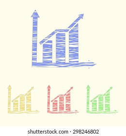 vector illustration of business and finance icon graph