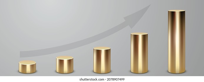 Vector illustration of business finance progress, profit concept