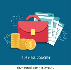 Vector illustration of business flat design concept.