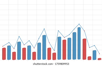 vector illustration of business graph