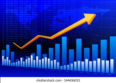 vector illustration of business graph background