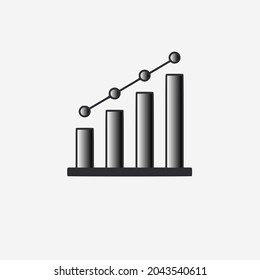 Vector illustration of business graph chart icon