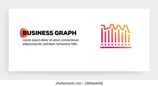 VECTOR ILLUSTRATION OF BUSINESS GRAPH ICON CONCEPT