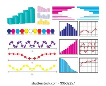 Vector illustration of business graphs