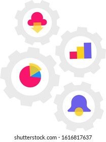 Vector illustration of a business icon concept design