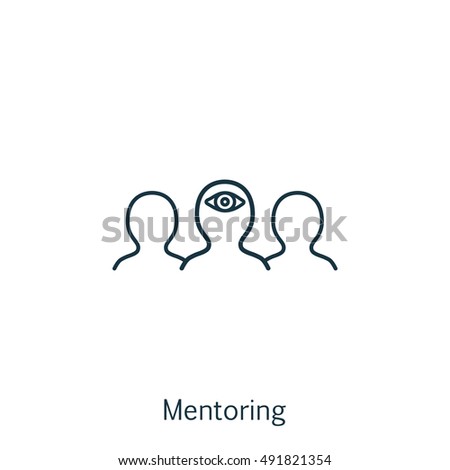 Vector Illustration Of Business Icon On Mentoring In Trendy Flat Style