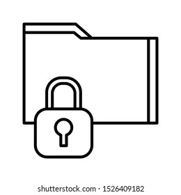 vector illustration of a business icon. private folder with isolated white background. color can be changed. line style