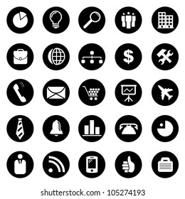 Vector illustration of business icons.
