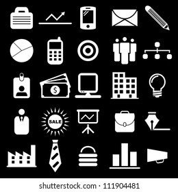 Vector illustration of business icons.