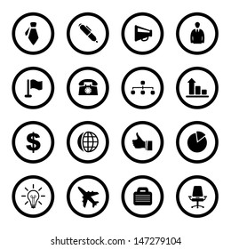 Vector illustration of business icons.
