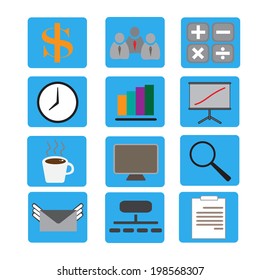 Vector illustration of business icons