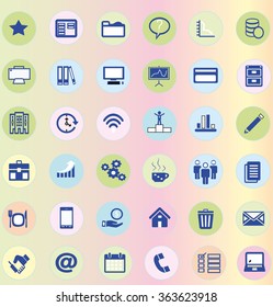 Vector illustration of business icons