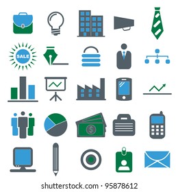 Vector illustration of business icons.