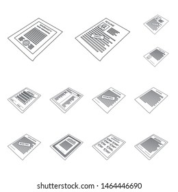 Vector illustration of business and id sign. Collection of business and office stock symbol for web.