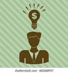 Icono de alta calidad de Idea de Negocio en Brown
