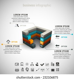 Vector illustration of business infographic.