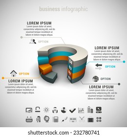 Vector illustration of business infographic.