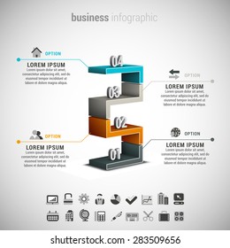 Vector illustration of business infographic.