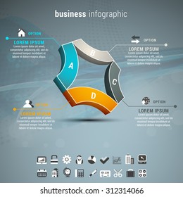 Vector illustration of business infographic. 