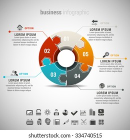 Vector illustration of business infographic.