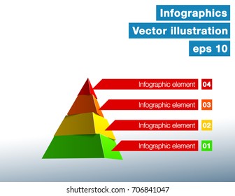 Vector illustration of business infographic made of cube. The constituent elements of a cube 3d vector chart concept infographics