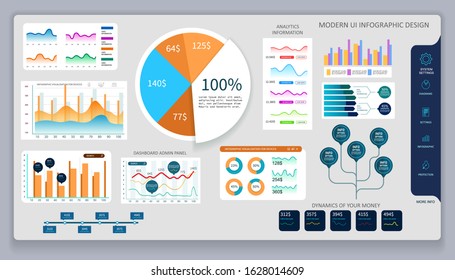 Vector illustration. Business infographic set.