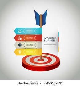 Vector illustration of business infographics options banner