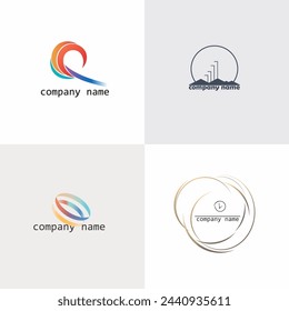 Vector illustration business logo set	