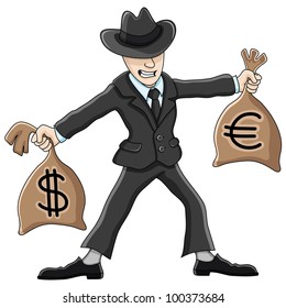 Vector illustration. Business man.