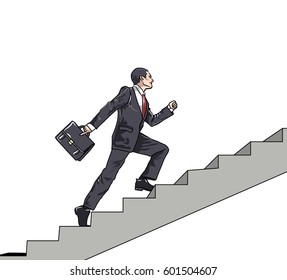 Vector illustration with business man
