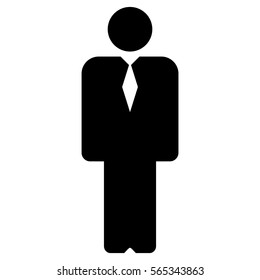 Vector Illustration of Business Man Icon in Black
