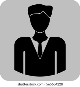 Icono de Vector Illustration con Business Man
