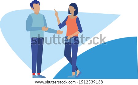 Vector Illustration Business man needing mentoring from a coach - Vector
