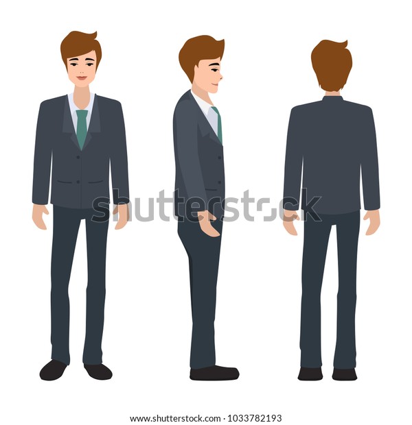 Vector Illustration Business Man Official Suit Stock Vector (Royalty ...