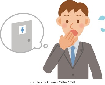A vector illustration of business man posing 