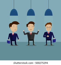 Vector illustration of business men.