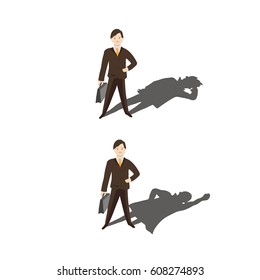 vector illustration of business men in suits and drop shadow