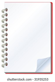 vector illustration of business notepad