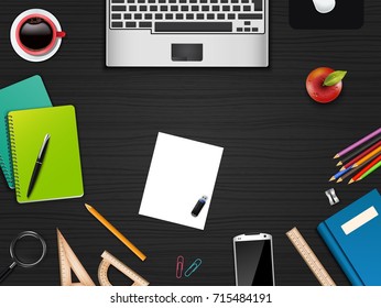 Vector illustration of Business office and workspace