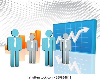 Vector illustration of business people.