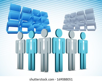 Vector illustration of business people. EPS10 file. Contains blending mode.